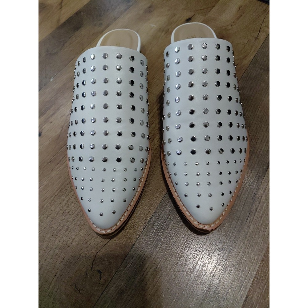Arider Girl White Western‎ Mules with Vegan Leather Size 9